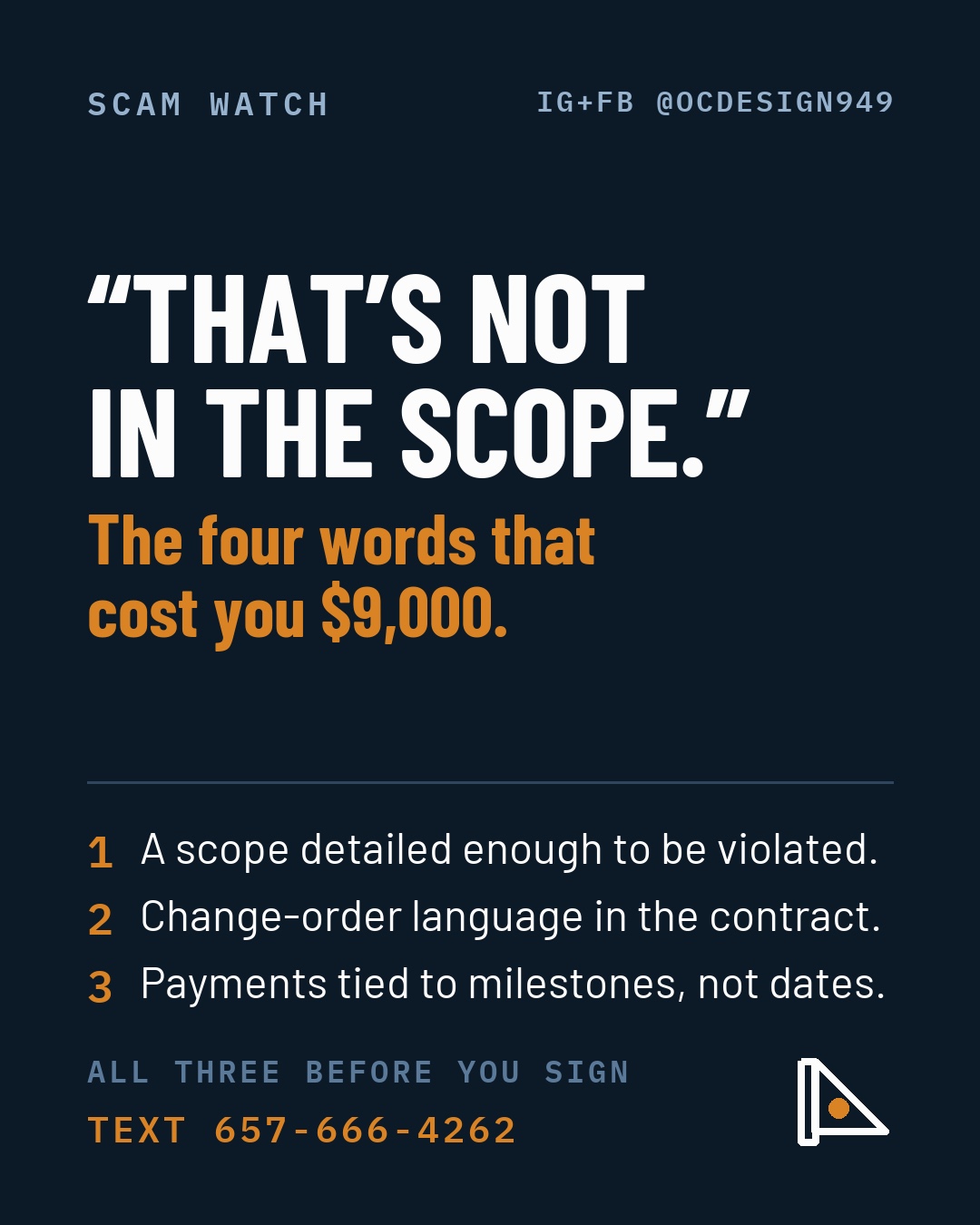 The Change-Order Scam