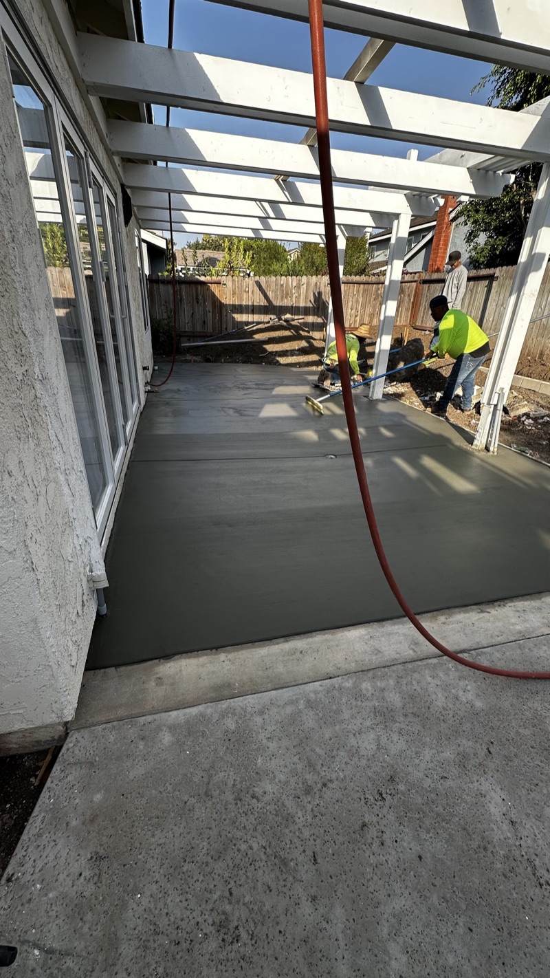 Poured and finished
